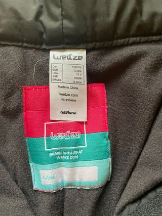 Pantalón de Ski Wed'ze Negro