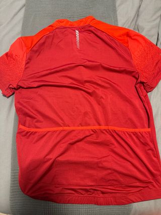 Maillot Ciclismo Rojo Media Cremallera