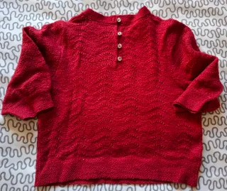 Jersey Mango Rojo Calado