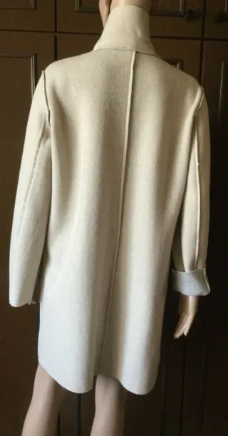 MAX cappotto bifacciale lana Donna, grigio beige M