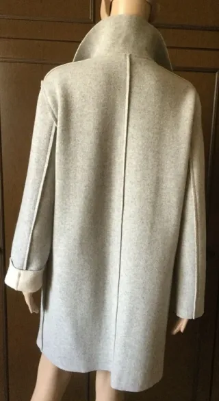 MAX cappotto bifacciale lana Donna, grigio beige M