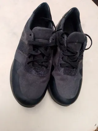 Zapatillas HIGH SOFT mujer talla 36 negras/grises