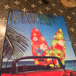 Telo Mare Asciugamano Mare Auto Vintage Rettile.