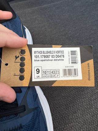 Zapatillas Diadora Running Azules y Blancas