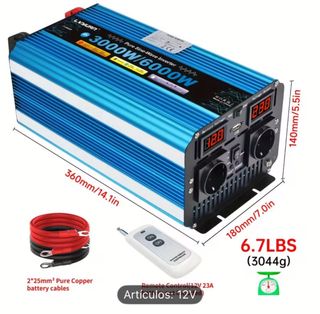 Inversor Onda Pura 3000W/6000W DC 12V