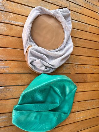 Pelota Fitness verde con cubierta de tela