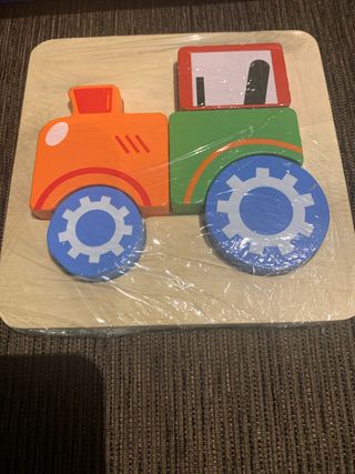 Puzzle de madera tractor