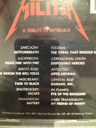 Lote 2 CDs Tributo Metallica