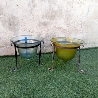 Macetas de Vidrio y Metal