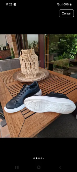 Zapatillas Betelli Piel Negra Talla 42