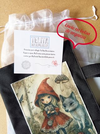 Funda de libro Caperucita Roja