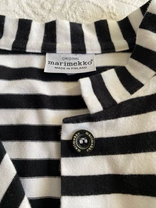 Vestido Marimekko Rayas Blanco y Negro