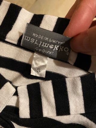 Vestido Marimekko Rayas Blanco y Negro
