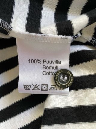 Vestido Marimekko Rayas Blanco y Negro
