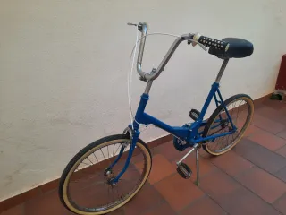 Bicicleta BH plegable vintage azul
