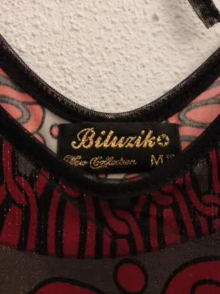 Vestido Bituzik Negro/Rojo talla grande: M