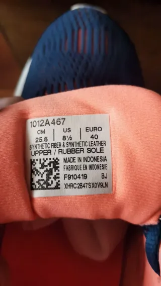 Zapatillas running Asics azul y rosa