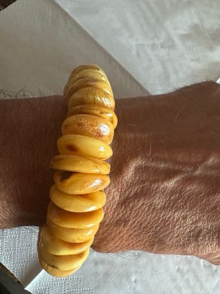 Pulsera Ámbar Báltico Amarillo Yema