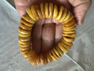 Pulsera Ámbar Báltico Amarillo Yema
