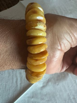 Pulsera Ámbar Báltico Amarillo Yema