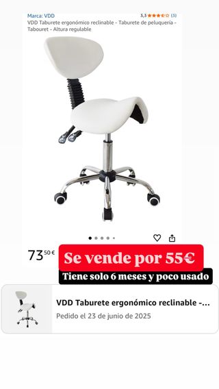Taburete ergonómico VDD