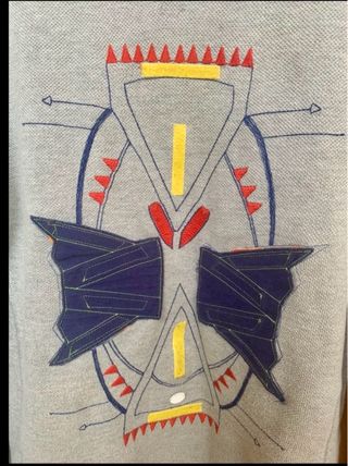 Jersey Adolfo Dominguez Gris Estampado Étnico