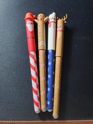 Canetas natal apagáveis