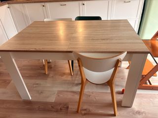 Mesa de comedor extensible madera 140x90- 180x90