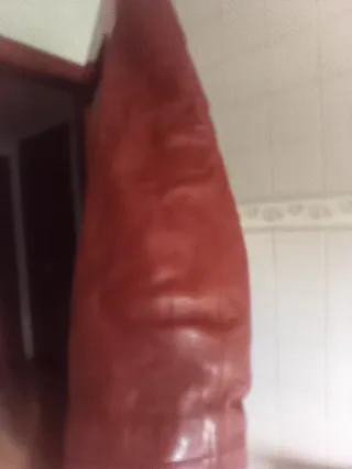 Chaqueta de piel marrón