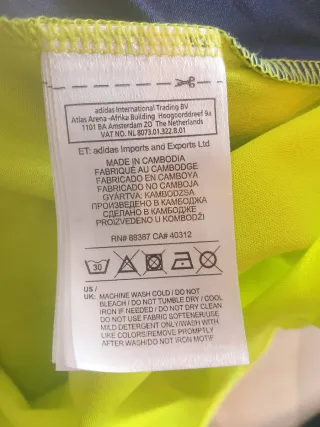 Top Adidas Talla S Azul y Verde