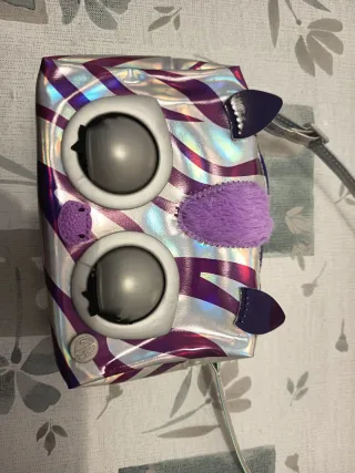 Bolso Purse Pets Morado y Plateado