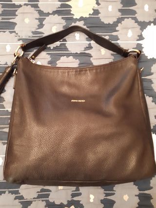Bolso Hobo Pierre Cardin Negro Piel