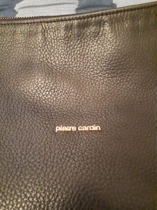 Bolso Hobo Pierre Cardin Negro Piel