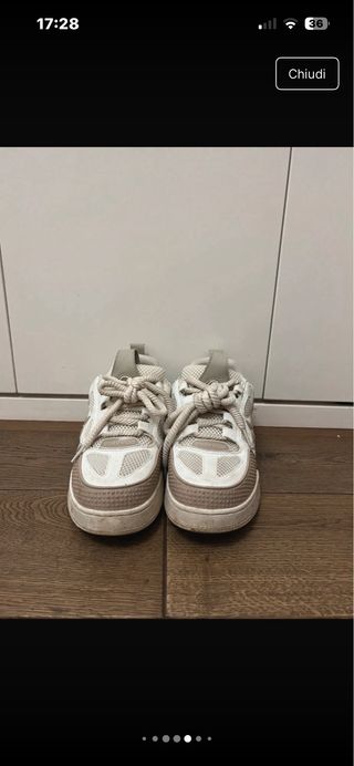 Scarpe Louis Vuitton Skate Uomo Beige/Bianco