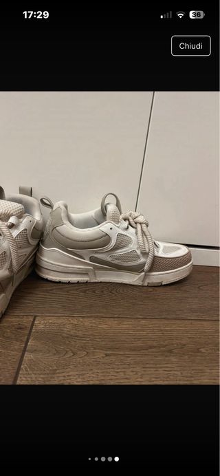 Scarpe Louis Vuitton Skate Uomo Beige/Bianco