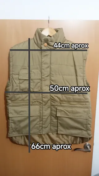 Chaleco forrado color caqui