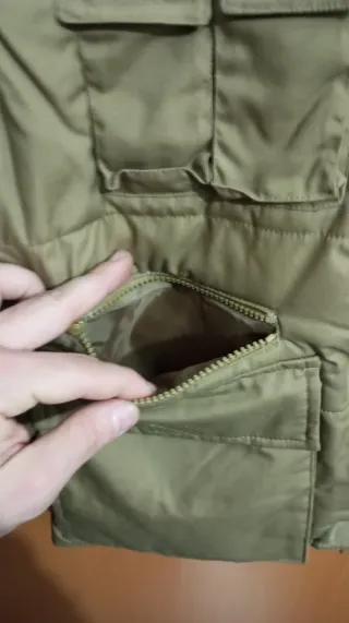 Chaleco forrado color caqui