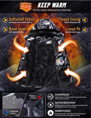 Chaqueta de montaña TACVASEN Polar Cálido