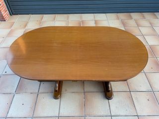 Mesa de comedor extensible de madera maciza