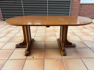 Mesa de comedor extensible de madera maciza