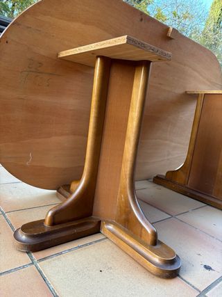 Mesa de comedor extensible de madera maciza