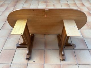 Mesa de comedor extensible de madera maciza