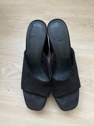 Zapatos negros Stradivarius plataforma tacón