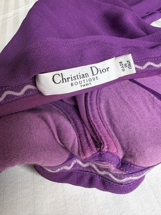 Vestido largo púrpura Dior