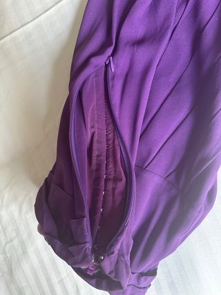 Vestido largo púrpura Dior