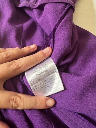 Vestido largo púrpura Dior