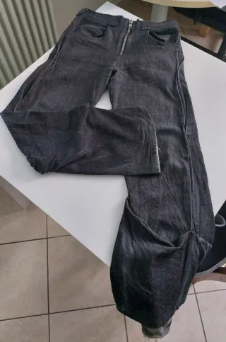 objekt draped flare black jeans