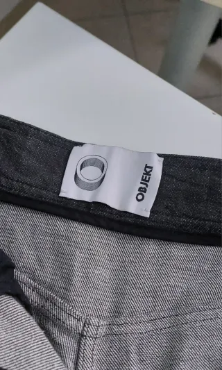 objekt draped flare black jeans