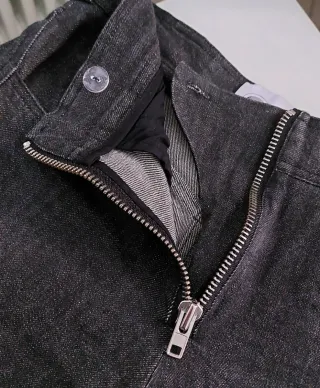 objekt draped flare black jeans