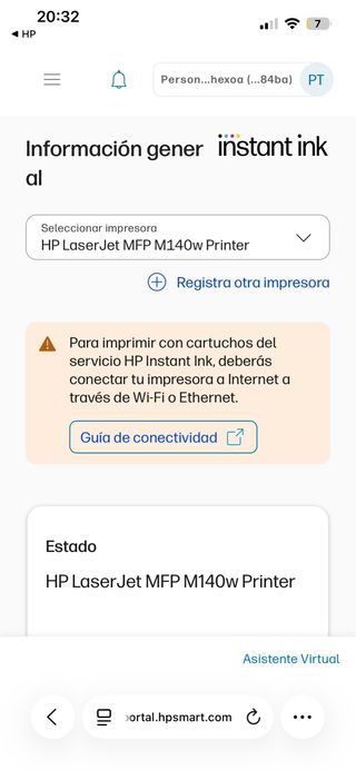 Impresora HP LaserJet M140we Blanca